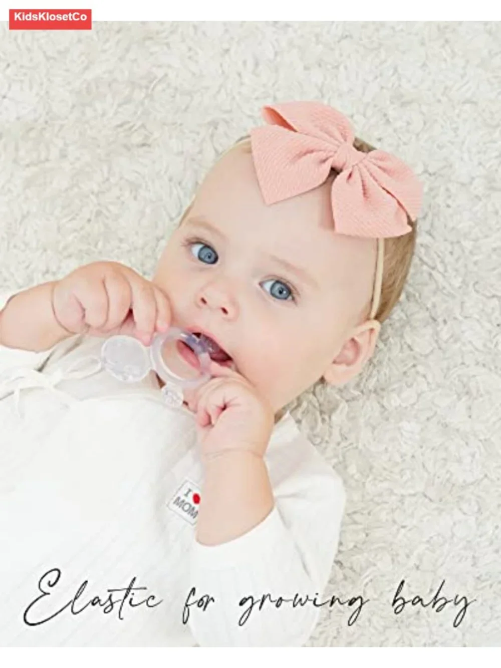 30 Large Waffle Texture Nylon Hair Bows Headbands Baby Girls
